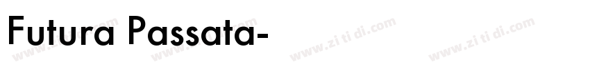 Futura Passata字体转换